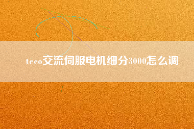 teco交流伺服電機細分3000怎么調