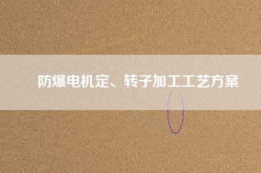 防爆電機定、轉子加工工藝方桉